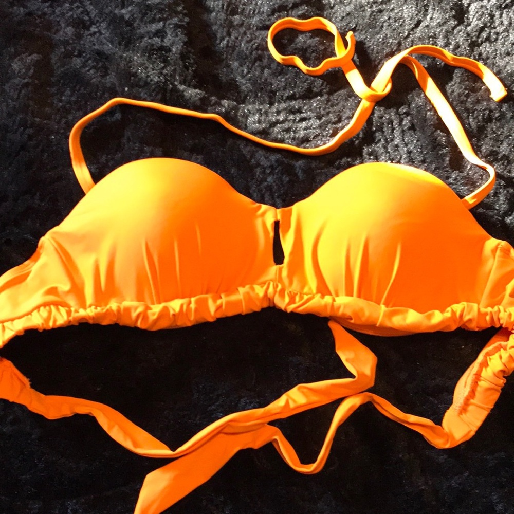 Time and Tru orange bikini top